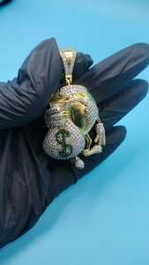 Colgante de Moissanita con Diseño de Globo y Bolsa de Dinero, Plata 925, Formas de Dibujos Animados Únicas, Bañado en Oro para Joyería Fina, Colgantes y Dijes - Product Image 3