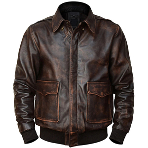 <b>Men's</b> Motorcycle <b>Leather</b> <b>Jacket</b> Large Size Pocket Black Zipper Lapel Slim Fit Spring Autumn High Quality Waterproof Windproof - Product Image 3