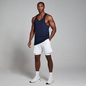 Shorts de course 2-en-1 pour hommes, shorts de fitness à compression doublés pour l'entraînement en salle, séchage rapide, logo personnalisé, vente en gros OEM - Product Image 3
