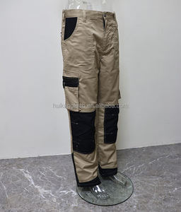 100% Cotton Carpenter Pants for Men – Heavy Duty Multi-Pocket Electrician <b>Work</b> <b>Trousers</b>, Breathable Utility Workwear - Product Image 4