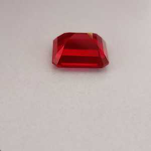 Pierre précieuse de laboratoire, rubis de qualité supérieure, taille émeraude, pierre synthétique rouge profond pour la fabrication de bijoux faits à la main - Product Image 2