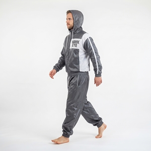 Ensemble de survêtement coupe-vent à capuche 100 % nylon, personnalisable, avec veste zippée intégrale et pantalon, pour activités de plein air - Vente en gros - Product Image 5