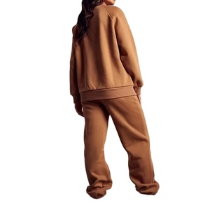 Fabricación OEM al por mayor conjuntos de invierno logotipo personalizado correr sudaderas y pantalones Unisex 100% algodón chándal para niñas - Product Image 3