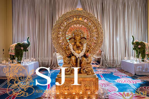 Estatua de Ganesha de Madera 3D, Decoraciones de Boda, Diseño Moderno y Lujoso, Estatuilla Elegante con un Toque Intrincado para un Día Especial - Product Image 4