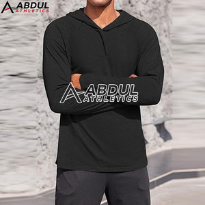 เสื้อฮู้ดออกกำลังกายผู้ชายทรงสลิมฟิต ผ้าเนื้อยืด เหมาะสำหรับการวิ่ง การฝึกความแข็งแรง และการออกกำลังกายในยิม - Product Image 2
