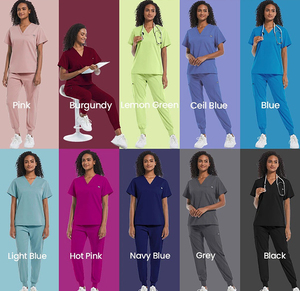 Wholesale Customized Medical Nurse Uniform Short Sleeve for Women New Style Spa Uniform Women <b>Scrubs</b> <b>Sets</b> Stylish Fashion <b>Scrubs</b> - Product Image 4