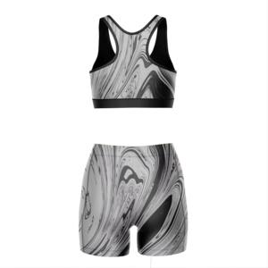 Conjunto de shorts deportivos transpirables de cintura media para mujer, con realce de cadera y absorción de impactos, elástico en cuatro direcciones, venta al por mayor personalizada. - Product Image 2