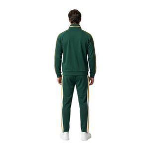 Survêtement d'entraînement pour homme, design contrastant avec passepoil, col montant, manches ajustées, résistant aux déchirures, en mélange de polyéthylène flexible - Product Image 3