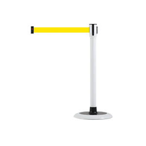 [BS-SW(YL)] Poteau de guidage à sangle rétractable à installation facile et rapide, robuste, pour le contrôle des foules, compatible universellement avec le crochet de sangle - Product Image 1