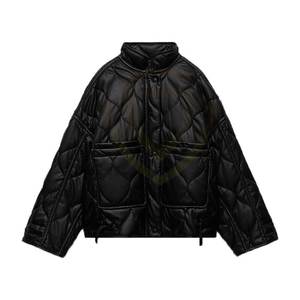 Chaqueta de Cuero para Mujer de la Mejor Calidad, Transpirable, con Cremallera Completa Personalizada, Cuero Genuino, Precio al por Mayor - Product Image 4