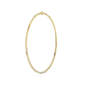 Collar Único de Oro Amarillo de 18 Quilates con Diamantes Cultivados en Laboratorio con Corte Esmeralda, Chapado en Rodio, Certificado, Ideal para Fiestas, Eventos y Regalos - Product Image 3