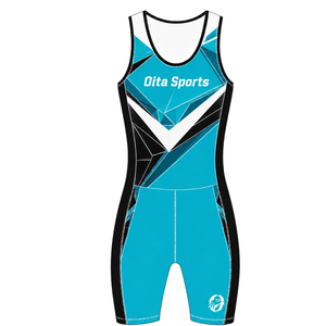 Traje de Competición de Remo Turquesa, Negro y Blanco para Hombre, Uniforme de Competición sin Mangas, Singlet de Alto Rendimiento, Personalizado, Venta al Por Mayor - Product Image 2