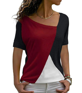 T-shirt d'été formel imprimé pour femme 100 % coton respirant écologique à manches courtes en tissu léger et doux - Product Image 2