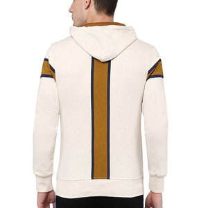Sweat-shirt à capuche brodé pour homme, couleur unie, coupe classique, en tissu éponge polyester/coton, anti-rétrécissement, avec poche - Product Image 6