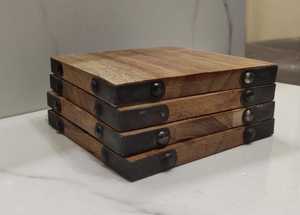 Ensemble de sous-verres en bois écologiques, durables, résistants à la chaleur, avec un design mignon pour la table à manger et le bar au meilleur prix - Product Image 4