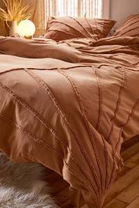 Parure de lit 3 pièces en coton 100% 300TC, écologique, luxe rustique, marron, style indien fait main, douce et classique pour la maison - Product Image 6