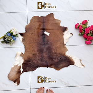 Unique Designer 2026 Cowhide Leather Area <b>Rugs</b> Brown White <b>Rugs</b> for Living Room Scandinavian <b>Boho</b> Decor 100 % Natural Cowhide - Product Image 1