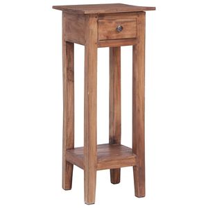 Support pour plantes en bois de mahogany massif, brun chaud, 11,8x11,8x29,5 pouces, table de chevet - Product Image 1