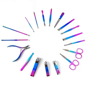 Ensemble de 12 outils de manucure et pédicure de luxe en acier inoxydable avec étui, 5 en 1, coupe-ongles et cure-oreilles – Durable et portable pour bébé - Product Image 2