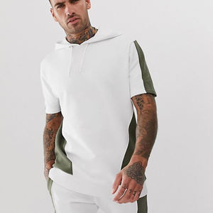 High Quality Men's Summer <b>Knit</b> cotton Short Sleeve Round Neck T-Shirt and Shorts <b>Set</b> Loose Fit Casual Two-Piece OEM Wholesale - Product Image 4
