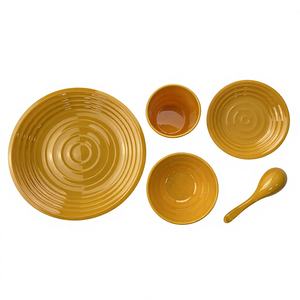 ชุดภาชนะพลาสติกสีเหลืองซันไชน์รักษ์โลก/แก้ว/ชามซุป/ช้อน/จาน - ผลิตในไต้หวัน - Product Image 3