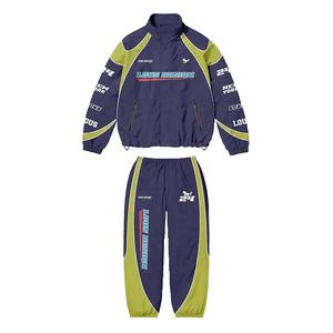 Conjunto de dos piezas con logotipo personalizado Unisex invierno de talla grande sólido cortavientos cremallera poliéster/tela de nailon Transferencia de Calor impreso deportes - Product Image 1