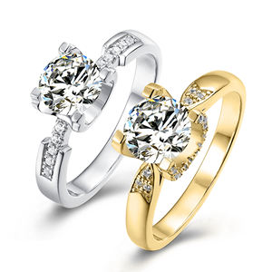 แหวน AMBER JEWELS สำหรับทุกเพศ ทองคำแท้ 18K ชุบโรเดียม ประดับด้วยหินธรรมชาติทรงเรขาคณิต ดีไซน์มินิมอล ได้รับการรับรองจาก IGI - Product Image 1