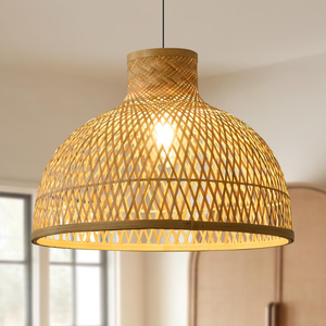 Handmade Eco-friendly Stylish Bamboo <b>Kitchen</b> Pendant Light Cover Hanging Replacement <b>Lampshade</b> For Home Hotel Restaurant - Product Image 1