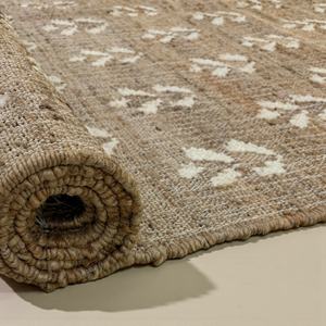 Alfombra Kilim de Yute Natural Hecha a Mano, Alfombra Tejida Ecológica con Patrón Abstracto, Alfombra Sostenible para Sala de Estar - Product Image 6