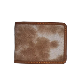 กระเป๋าสตางค์หนังวัวแท้สำหรับผู้ชาย กระเป๋าหนังแท้ทำมือ กระเป๋าสตางค์แบบพับสองตอน คุณภาพสูง หนังวัวธรรมชาติ - Product Image 6