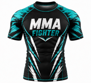Maillot de compression personnalisé à manches courtes pour MMA, BJJ, Jiu Jitsu, Grappling, entraînement, sublimé, fitness, directement de l'usine - Product Image 6