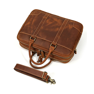 Porte-documents en cuir pleine fleur pour homme, sacoche professionnelle pour ordinateur portable, sac de voyage personnalisé, sac messager pour le travail - Product Image 2