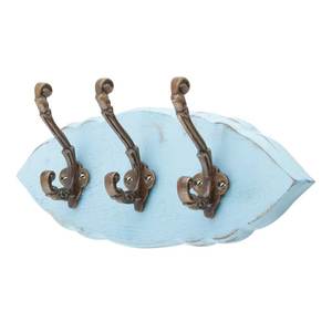 Porte-manteau mural décoratif en fer forgé noir, style bohème, avec motifs floraux peints à la main, pour manteaux et chapeaux, organisateur décoratif pour mur de chambre - Product Image 2