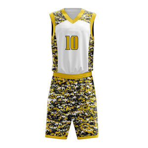 Ensemble d'uniformes de basketball pour hommes, maillot et short respirants, logo personnalisé, vêtements de sport sublimés, tenues d'équipe, vente en gros - Product Image 2