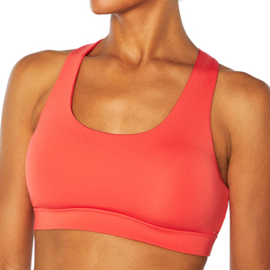 Sujetador Deportivo para Mujer, Talla Grande, Transpirable, de Spandex/Poliéster, con Logotipo Frontal, de Alta Sujeción, Secado Rápido, para Gimnasio, Verano - Product Image 1
