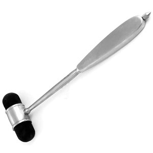 Martillo de percusión Dejerine, instrumentos de diagnóstico, acero inoxidable, plateado, herramienta médica para pruebas de reflejos, cabezal de goma de 2 lados - Product Image 4