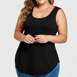 Custom Designed Women's Plus Size Tank <b>Tops</b> Own Logo 100% Cotton Quick Dry Breathable Eco-Friendly High Street Sexy Workout Gym - Product Image 4