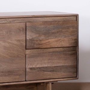 Mueble para TV Vandana Ivory Craft de 160 cm con diseño elegante, estilo Japandi Geta en madera maciza de mango. - Product Image 6