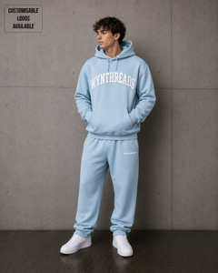 Meilleures ventes : Ensemble molletonné épais 300-500 GSM avec impression personnalisée en relief – Sweat à capuche et pantalon de jogging pour homme, style streetwear oversize - Product Image 4