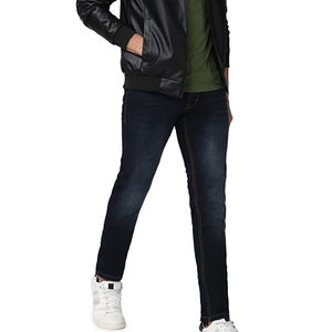 Jeans pour hommes de haute qualité, pantalon décontracté avec logo de marque personnalisé, coupe droite, taille moyenne, service OEM en gros - Product Image 5