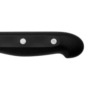 Couteaux à découper la viande à manche noir avec lame étroite argentée, poignée arrondie, protège-doigts et deux rivets pour les tâches de boucher et de cuisine - Product Image 2