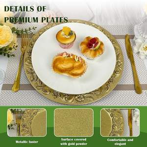 Plato de Presentación con Relieve, Vajilla Decorativa Premium para Bodas, Fiestas y Banquetes - Product Image 2