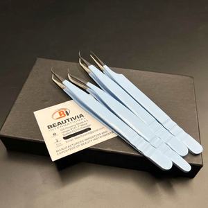 แหนบขนตาปลอมสีฟ้าคงทนแหนบยึดขนตาแบบโค้งแยกได้อย่างแข็งแรงและสมบูรณ์แบบ - Product Image 6