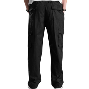 Pantalons cargo personnalisés pour hommes, vente en gros, pantalons de travail décontractés multi-poches, taille élastique, fabricant OEM ODM, marque privée pour hommes - Product Image 5