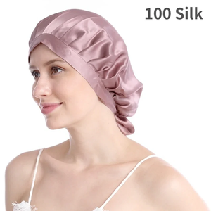 Silk Hair <b>Bonnet</b> For Women Sleeping Cap Luxury Natual Silk Sleep Cap Night <b>Bonnet</b> Cap Hair Protection Turban Head Wrap - Product Image 2