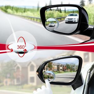 Specchietto Retrovisore Convesso Senza Cornice in Vetro HD da 2 Pollici, Regolabile, Grandangolare, per Punti Ciechi, Accessori Esterni per Auto - Product Image 4