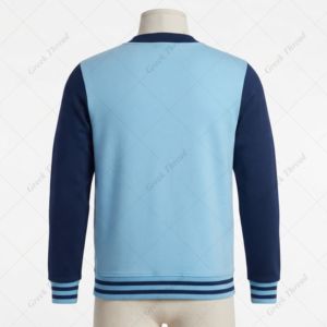 customized Spelman college VARSITY STRIPED ARM <b>CARDIGAN</b> V-neck <b>Cardigan</b> Chenille Embroidery Long Sleeve Regular Fit Winter - Product Image 2