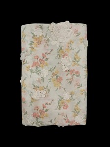 Tissu en coton blanc de qualité supérieure avec imprimé floral et appliques 3D, vente en gros directe usine |   Tissu en coton brodé doux et respirant - Product Image 4