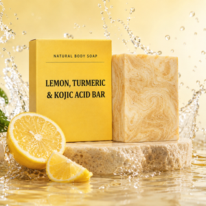 Barra Limpiadora de Belleza con Limón, Cúrcuma y Ácido Kójico para una Piel con Apariencia Fresca, Empaque con Logotipo Personalizado, Exportador y Proveedor de Jabón al por Mayor - Product Image 5