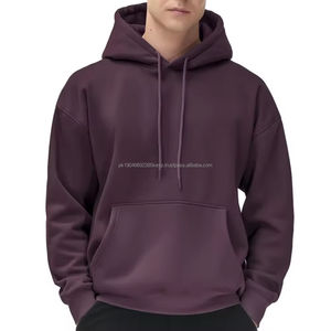 Sweat à capuche surdimensionné pour homme de qualité supérieure 100% coton Logo personnalisé 3D en relief Vêtement de jogging Fitness Sweat à capuche tricoté - Product Image 1